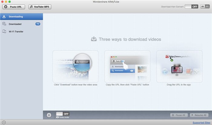 Preview Wondershare AllMyTube for Mac